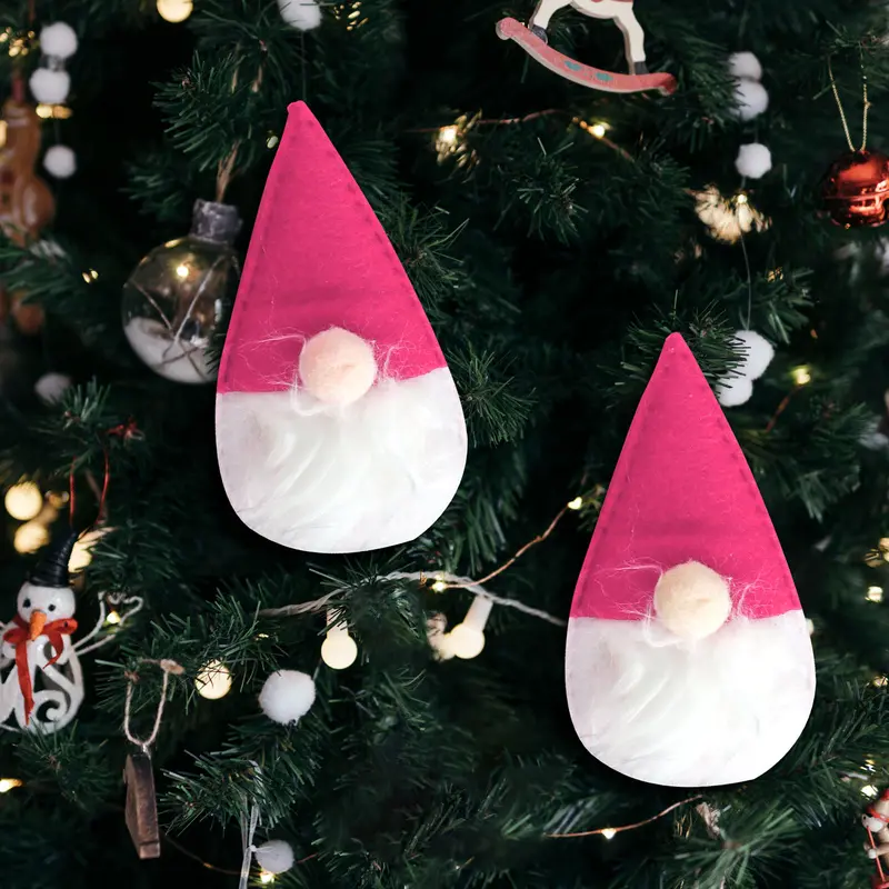 Mini Gnomos Decorativos, Color Rosa, 2 Pzas 2