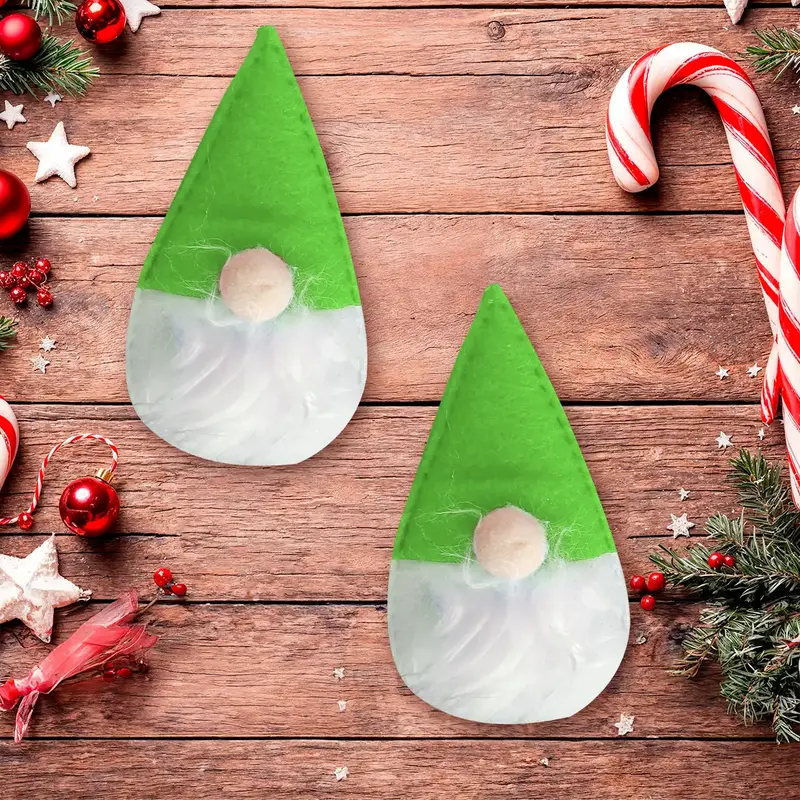 Mini Gnomos Decorativos, Color Verde, 2 Pzas 2