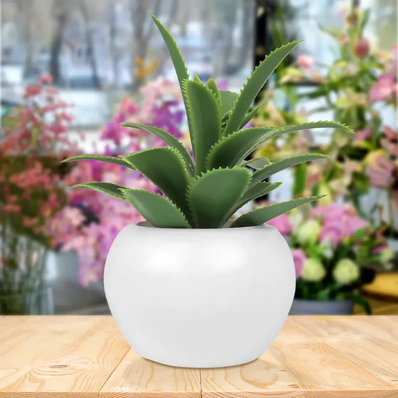 Mini Maceta Con Planta Artificial 1
