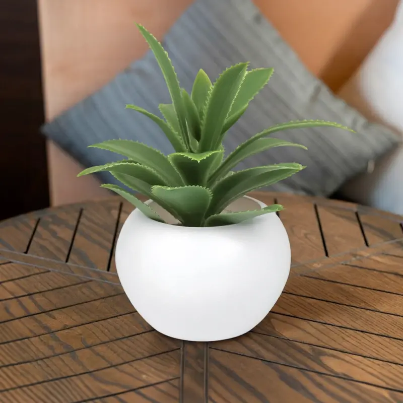 Mini Maceta, Planta Artificial, Sábila 1