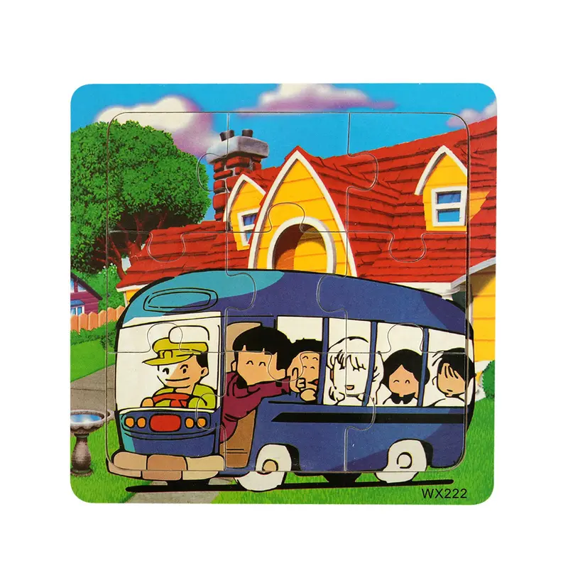 Mini Rompecabezas De Autobus, 9 Piezas 1