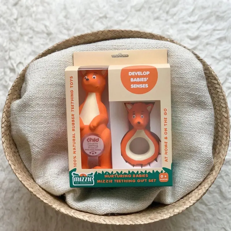 Mizzie The Kangaroo Nurturing Babies Mizzie Teether Gift Set 2