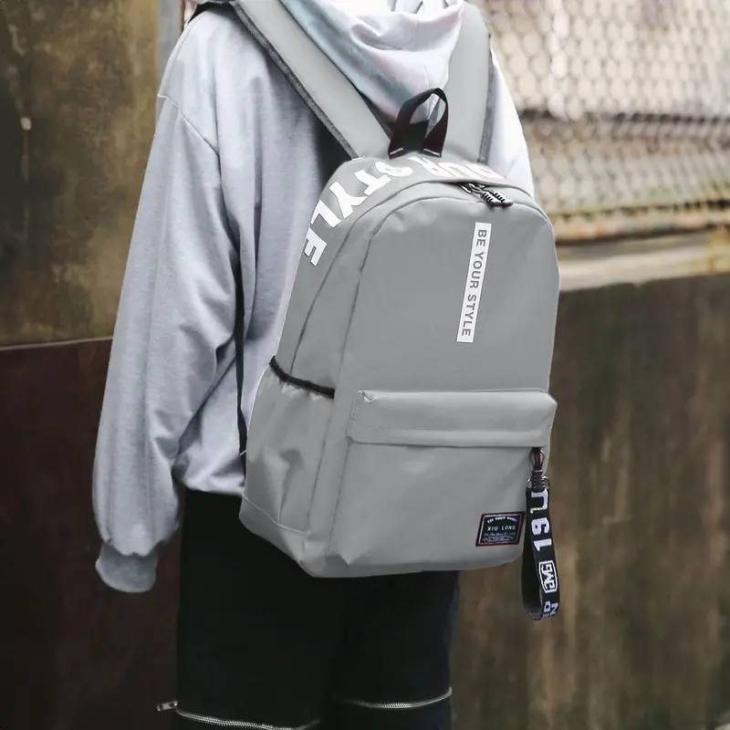 Mochila, Be Your Style, Color Gris 1