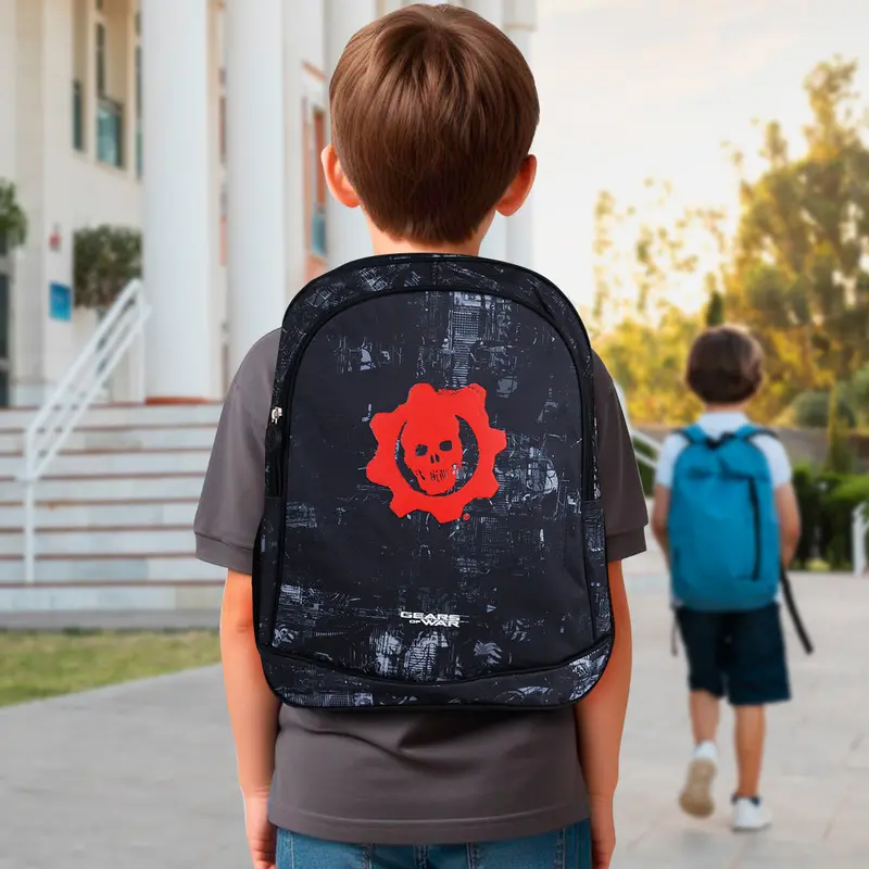 Mochila Clásica Escolar Con Diseño De Gears Of War 1