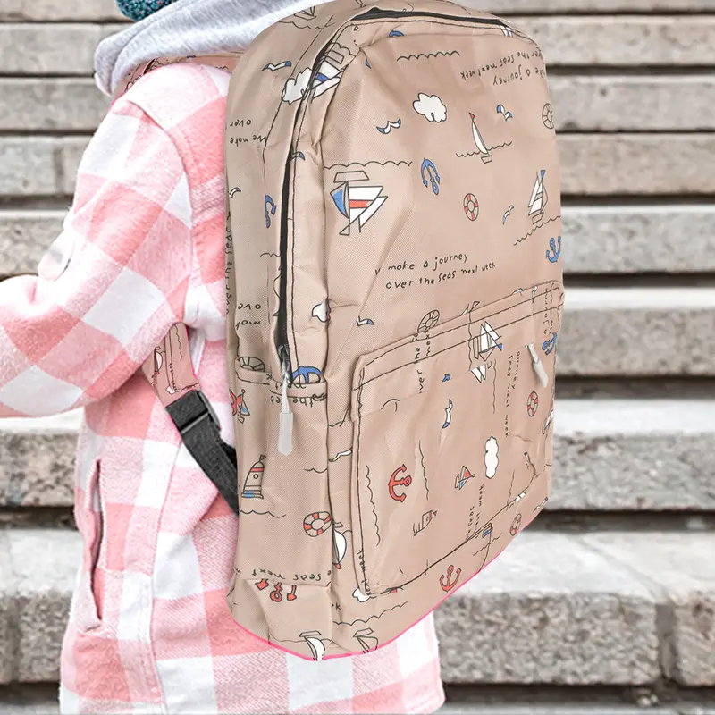 Mochila Con Diseño De Barquitos 2