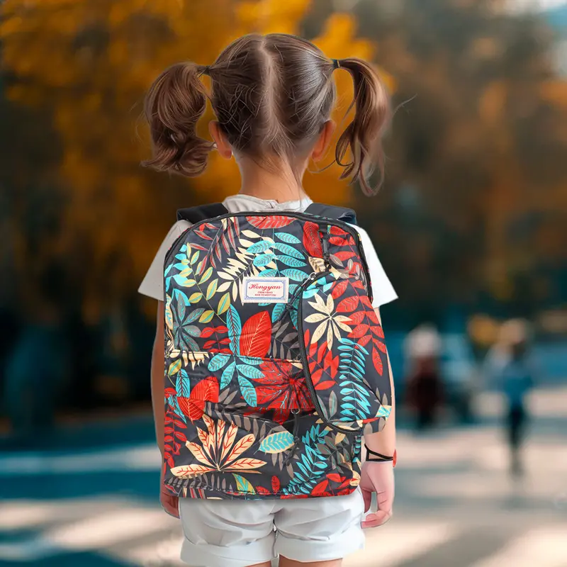 Mochila Con Diseño De Plantas 1