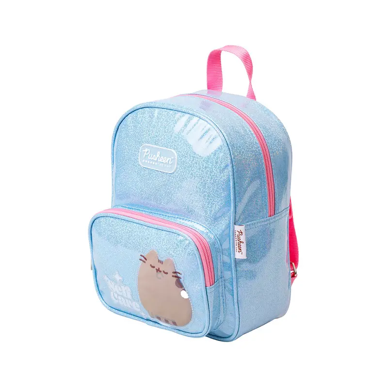 Mochila Con Diseño De Pusheen, Color Azul Con Rosa 2