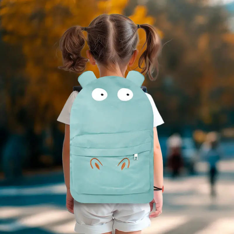 Mochila Con Diseño Divertido, Color Verde 1