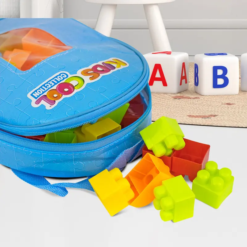 Mochila De Bloques De Colores Neon 40 Pza. 1