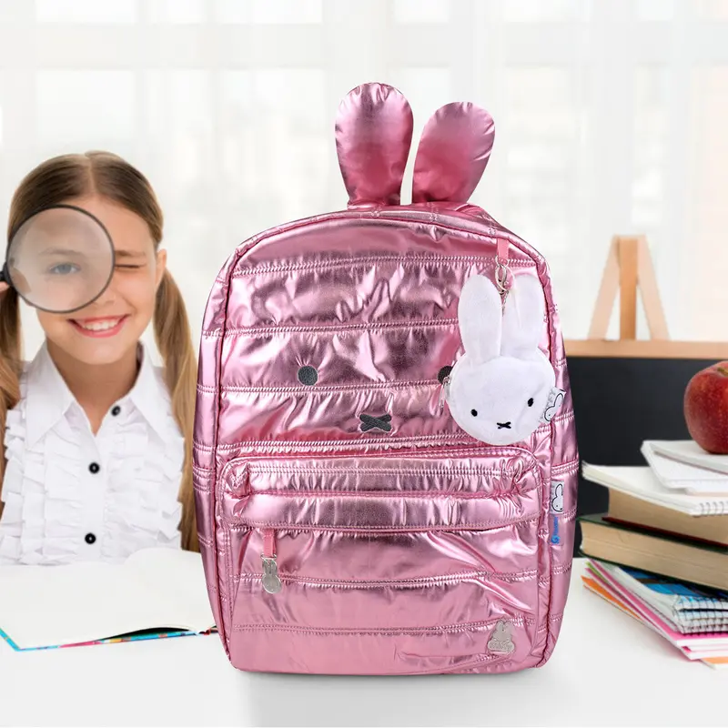 Mochila De Conejito Rosa Para Niñas 1
