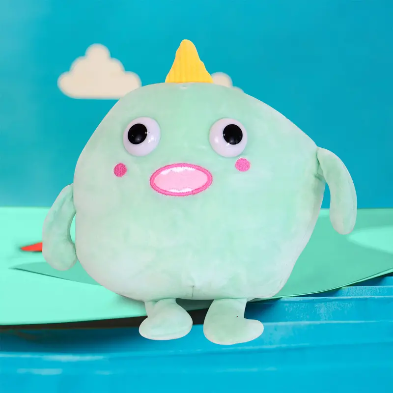 Mochila De Peluche En Forma De Monstruo, Color Esmeralda 2