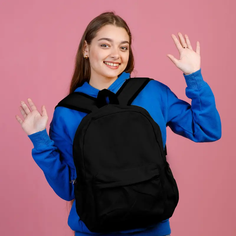 Mochila Escolar Color Negra 44.5X30cm 1