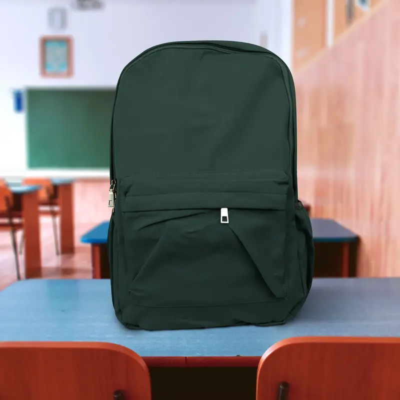 Mochila Escolar Color Verde Oscuro 44.5X30cm 2