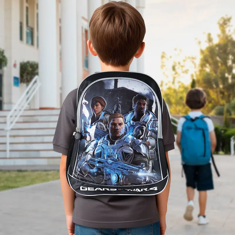 Mochila Escolar Con Diseño De Gears Of War 4 1