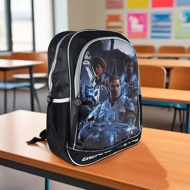 Mochila Escolar Con Diseño De Gears Of War 4 2