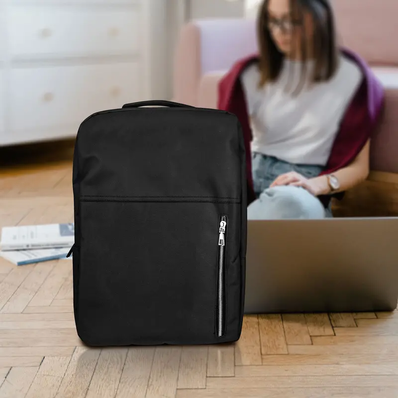 Mochila Porta Laptop Con Cargador Usb Color Negro 1