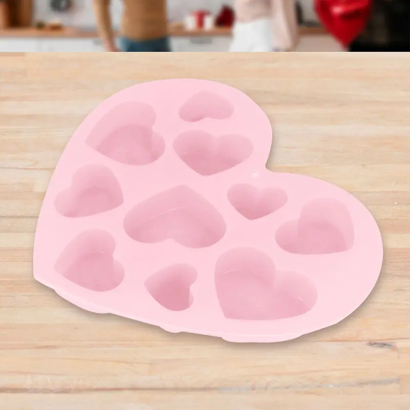 Molde De Silicona En Forma De Corazón, Color Rosa Claro 1