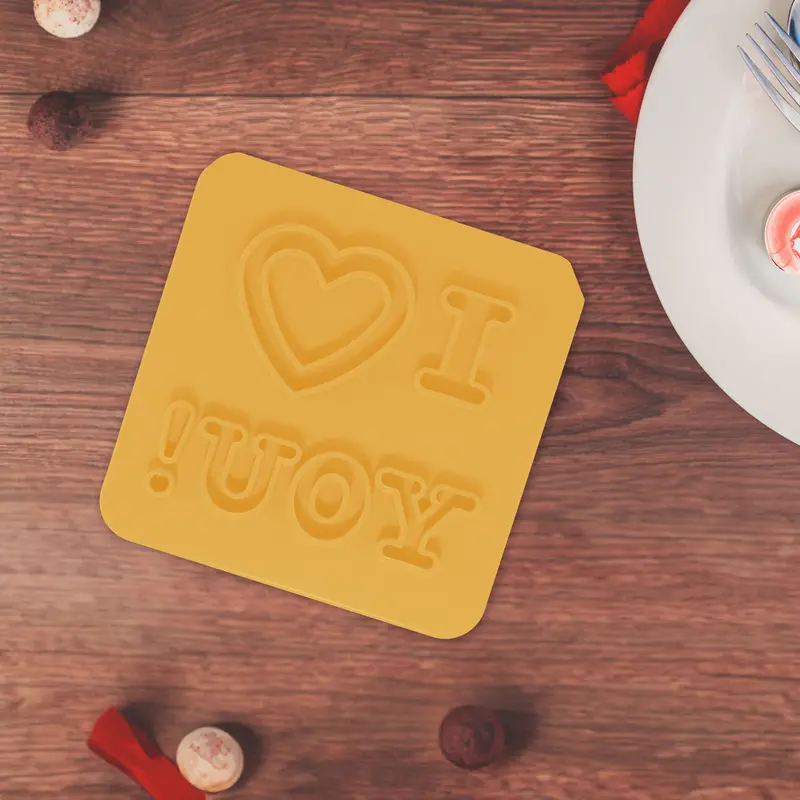 Molde I Love You Para Repostería, Color Amarillo 1