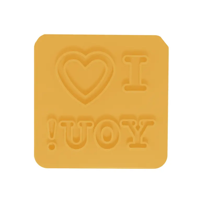 Molde I Love You Para Repostería, Color Amarillo 2