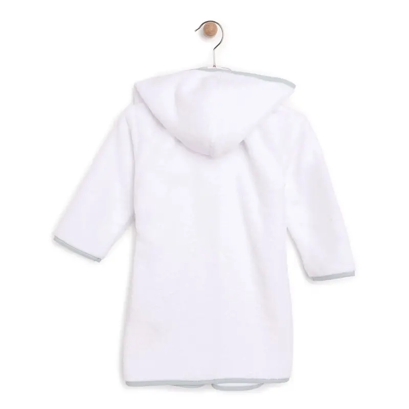 Mollia Boy Baby Bathrobe - White 2