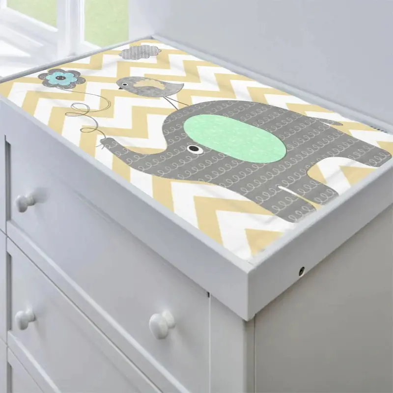 Mollydoo Changing Mat - Elephant Chevron 2