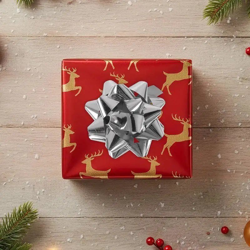 Moño De Regalo, Color Plata 1