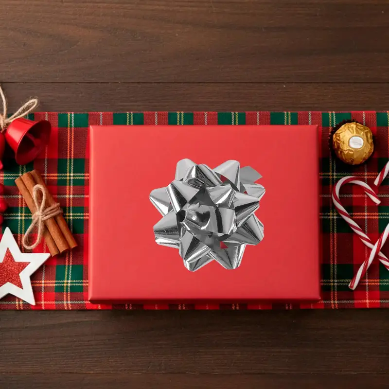 Moño De Regalo, Color Plata 2