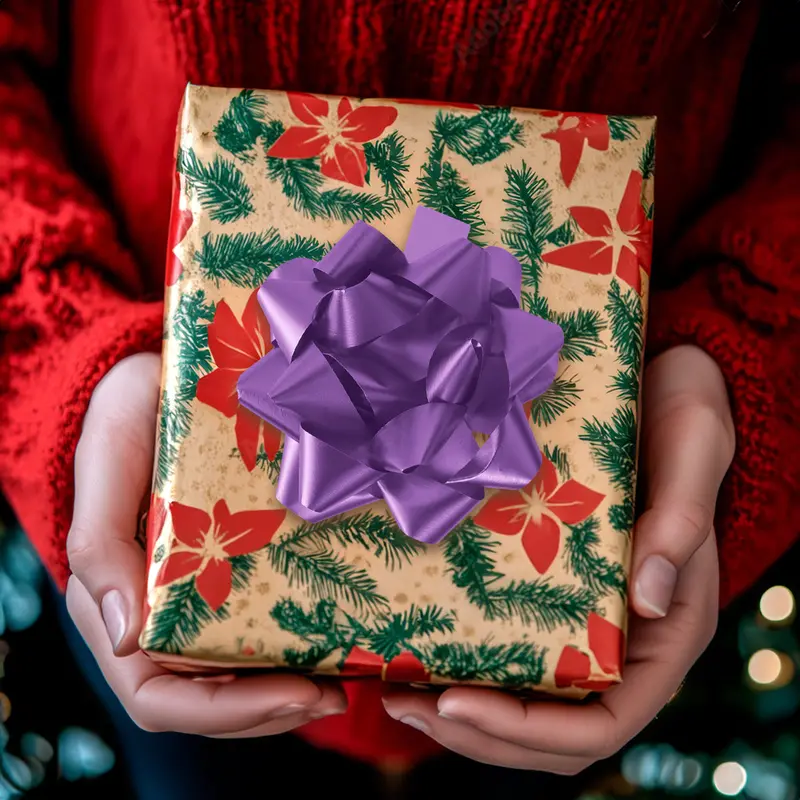 Moños Para Regalo, 2 Pzas, Color Lila 1