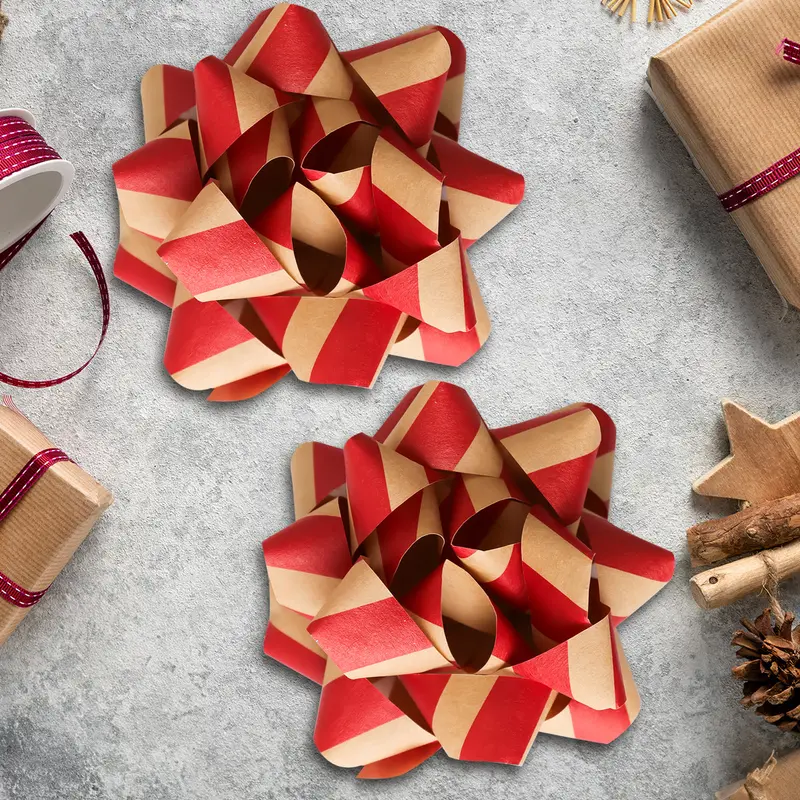 Moños Para Regalo, 2 Pzas, Color Rojo 2