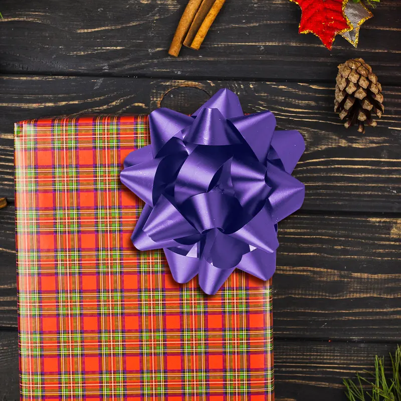 Moños Para Regalo, Color Morado, 10 Cm 1