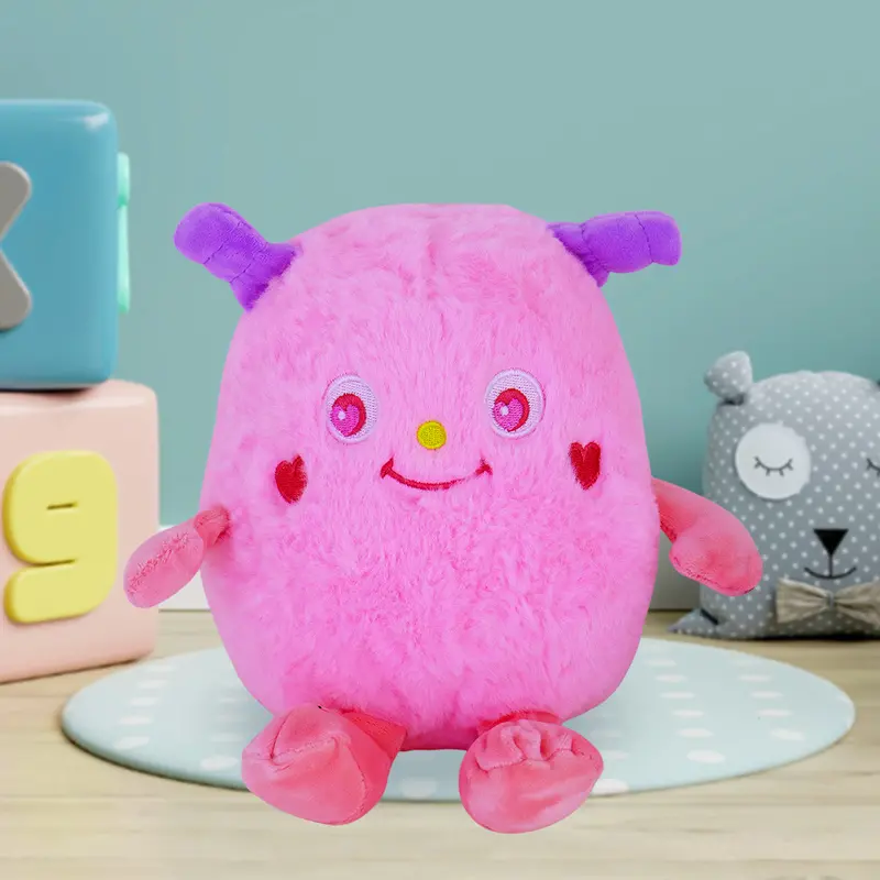 Monstruo De Peluche Color Rosa, 25 Cm 2