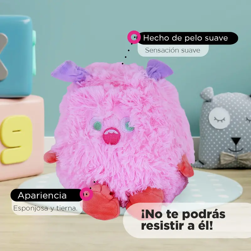 Monstruo De Peluche Color Rosa, 35Cm 1