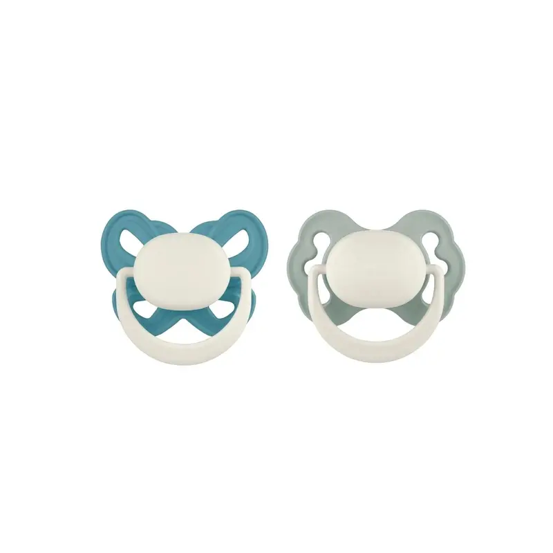 Mooma Clown & Butterfly Soothers 18+ Months Pack Of 2 - River Green & Ball Blue 1