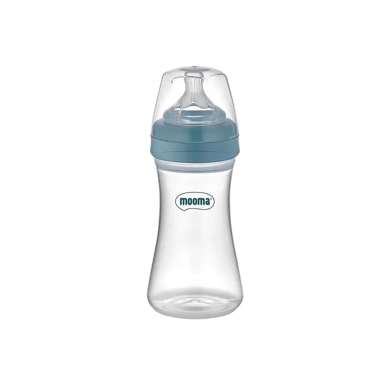 Mooma Kindy Bottle Medium Flow 6-18 Months 250Ml - Ball Blue 1