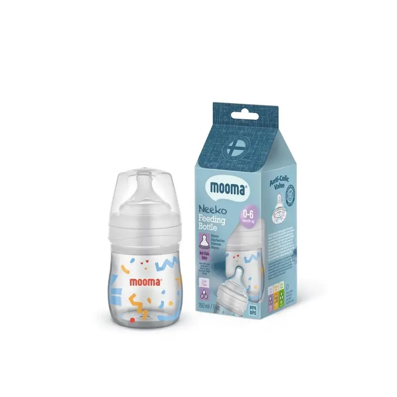 Mooma Neeko Bottle Slow Flow 0-6 Months 150Ml - Confetti 2