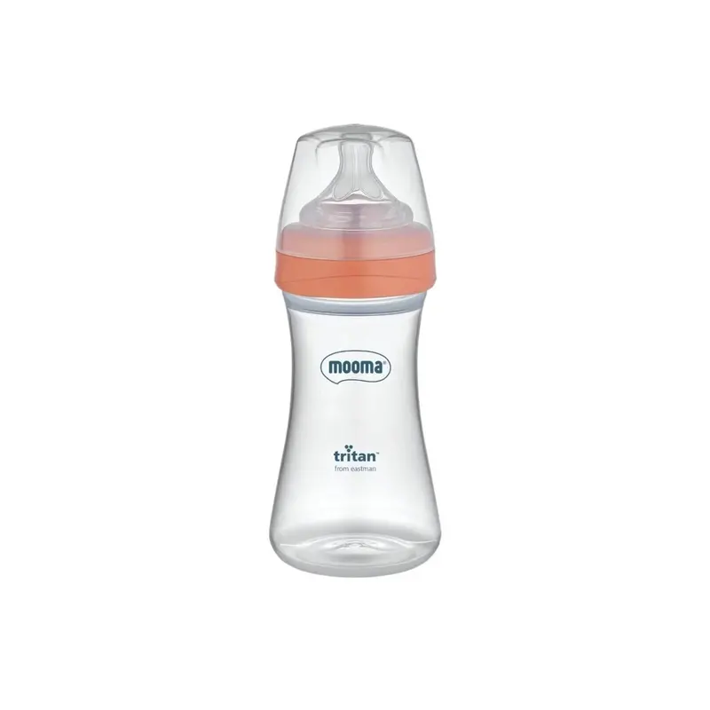 Mooma Neutra Tritan Bottle Medium Flow 6-18 Months 250Ml - Coral Pink 1