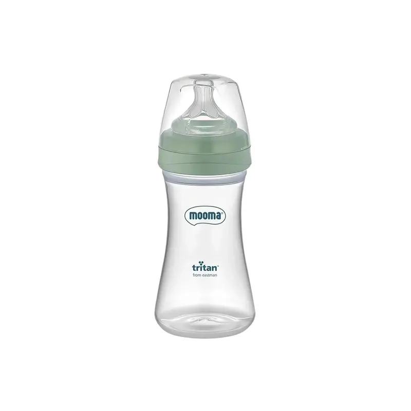 Mooma Neutra Tritan Bottle Medium Flow 6-18 Months 250Ml - Sage Green 1