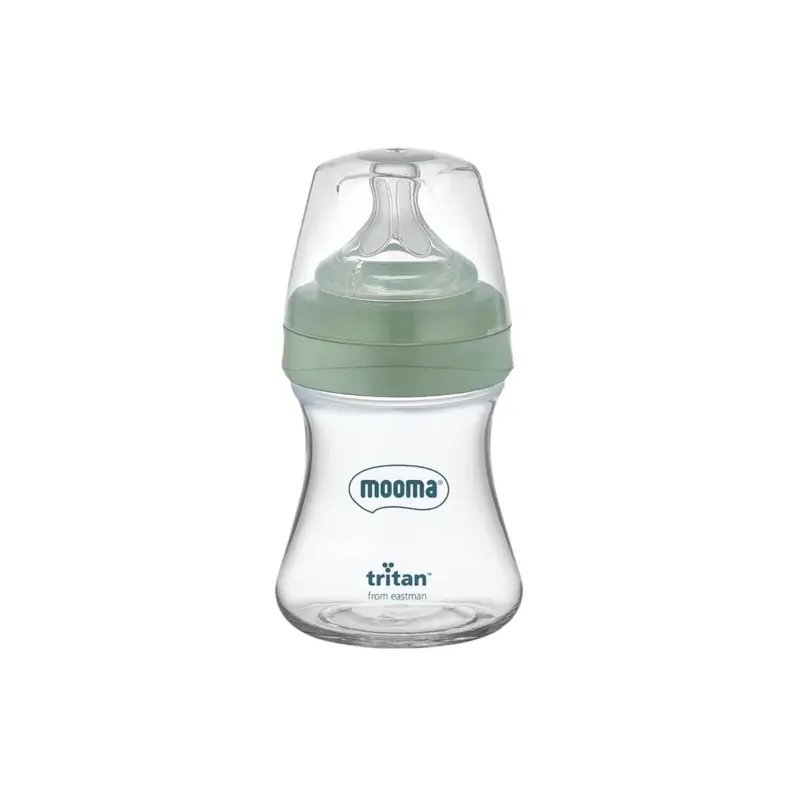 Mooma Neutra Tritan Bottle Slow Flow 0-6 Months 150Ml - Sage Green 1