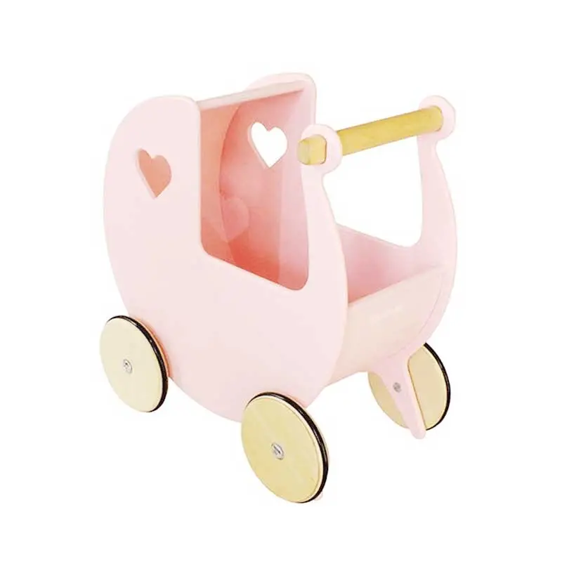 Moover Wooden Dolls Pram Pink 1