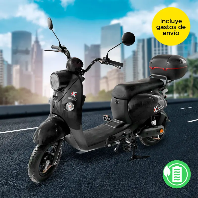 Motobici Eléctrica Kiwo E-Bike Z7, Color Negro 1