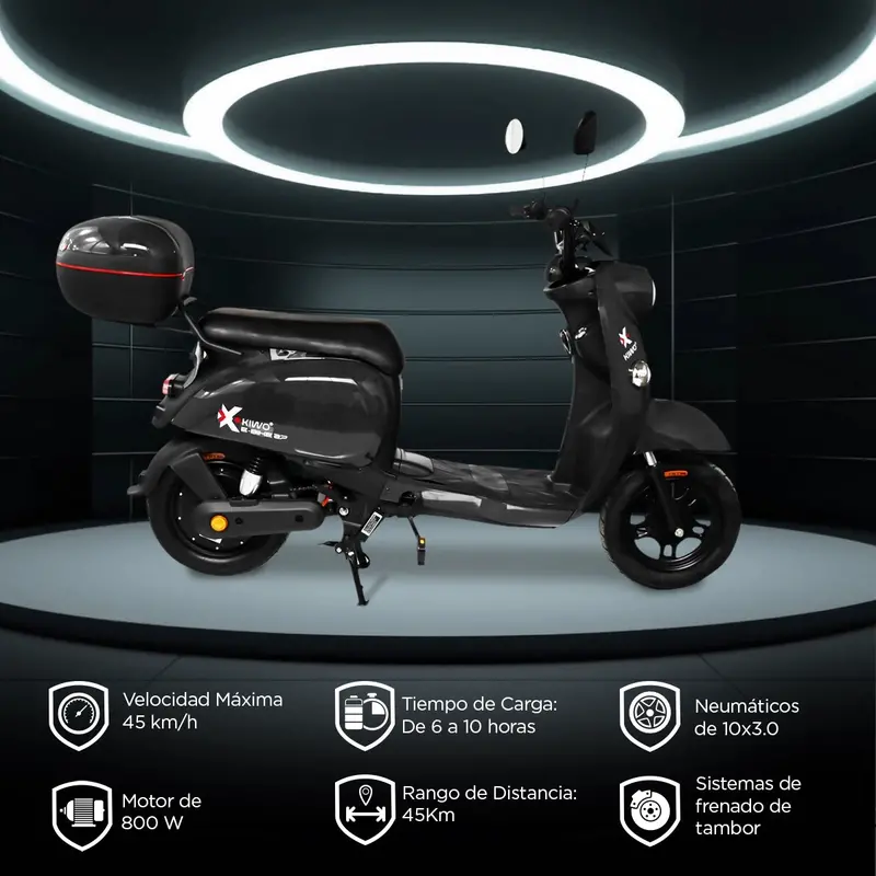 Motobici Eléctrica Kiwo E-Bike Z7, Color Negro 2