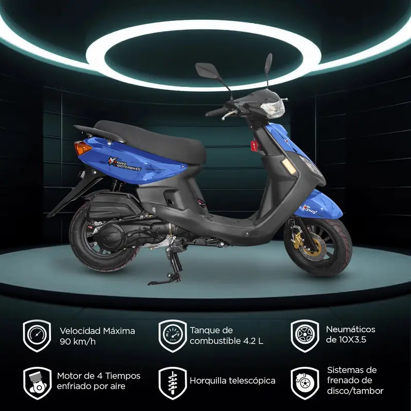 Motocicleta Acapulco Kiwo 150 2025, Color Azul 2