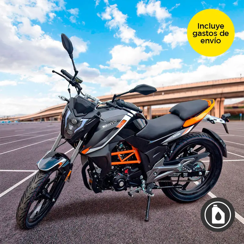 Motocicleta Kiwo Ak250 2025 Color Negro Con Naranja 1