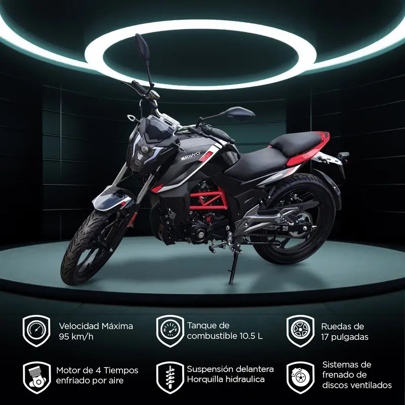 Motocicleta Kiwo Ak250 2025 Color Negro Con Naranja 2