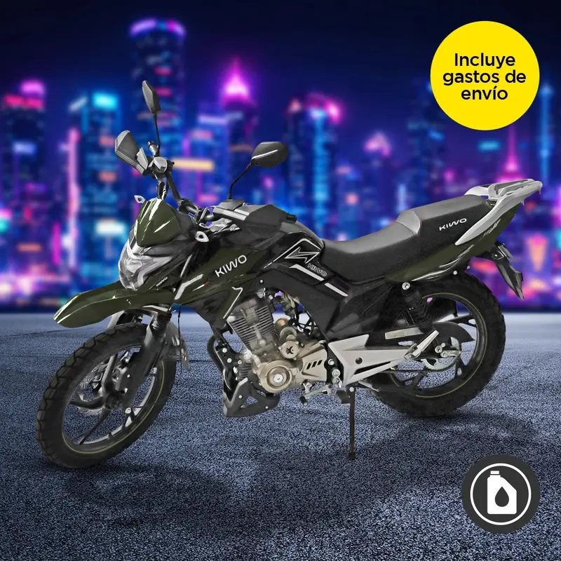 Motocicleta Kiwo Kaze 200 2025, Color Verde 1