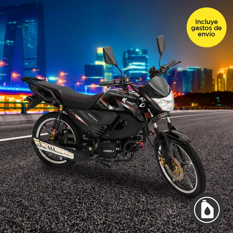 Motocicleta Kiwo Kt-125, Sport, 2025, Color Negro 1