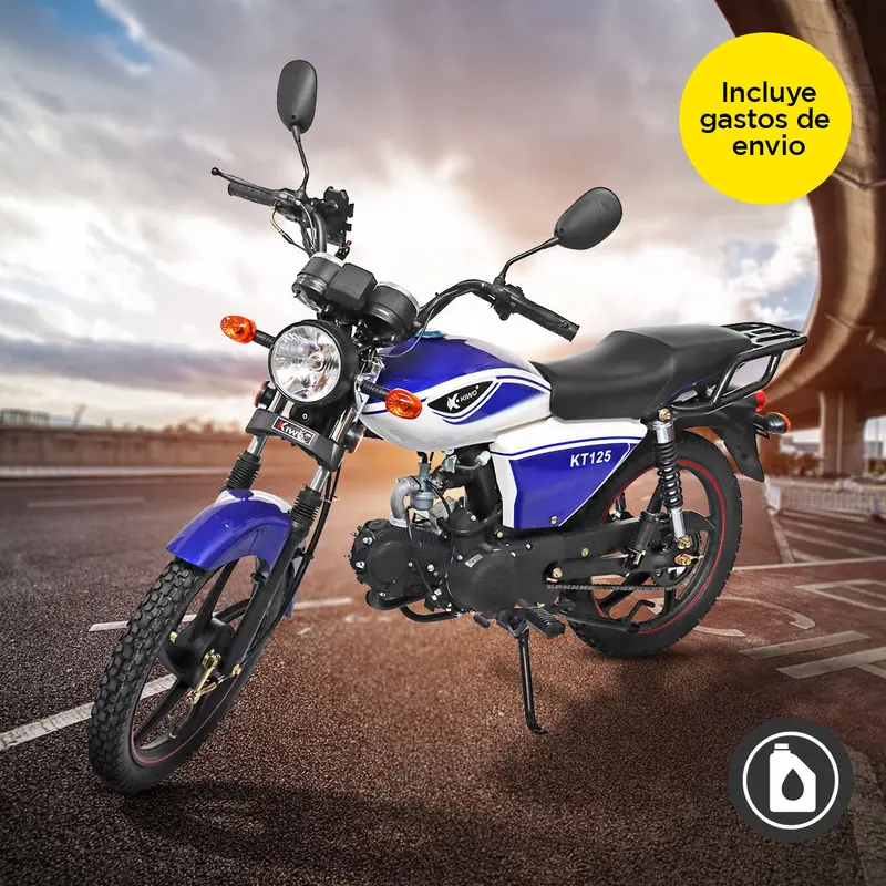 Motocicleta Kiwo Kt-125L, Color Azul 1