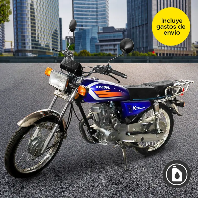 Motocicleta Kiwo Kt-150L, Color Azul 1