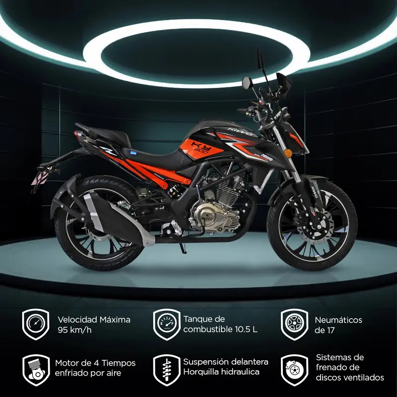 Motocicleta Kiwo Ky 200 2025, Color Negro 2