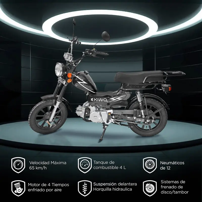 Motocicleta Kiwo Umi70, Color Negro 2025 2